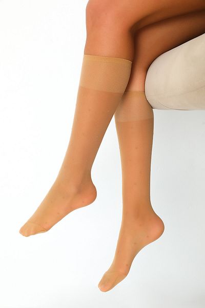 Penti Women's Nude Style Polka Dot Knee Length Trousers Socks 3-Piece