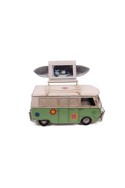 Easy Decorative Metal Minibus - Gift with Frame and Moneybox