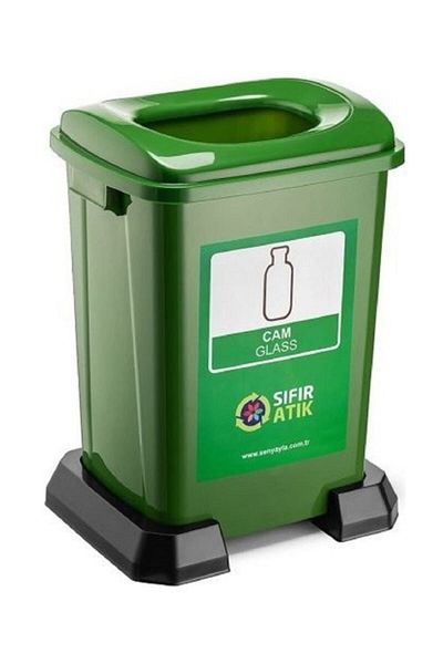 Şen Yayla Κάδος απορριμμάτων ανακύκλωσης Şenyayla Zero Waste 70 Lt Πράσινο Γυαλί Απορρίμματα