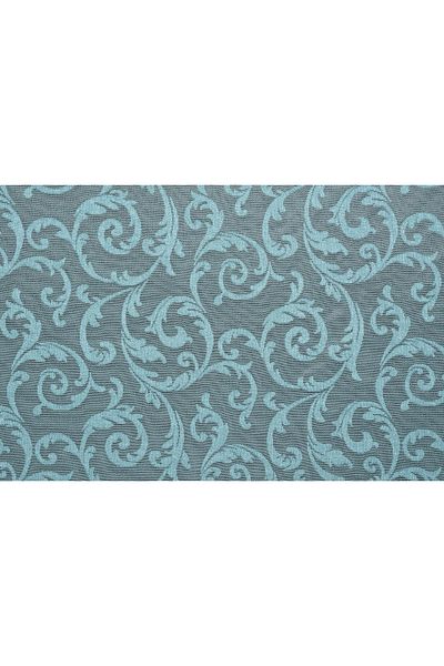 AKÇA TEKSTİL Sultan 2 Model Blue Color Single Wing Ready-made Planted Pleated Background Curtain 75*260 Cm