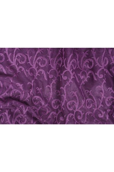 AKÇA TEKSTİL Shawl Model Purple Color Single Wing Ready-made Planted Pleated Background Curtain 75*260 Cm