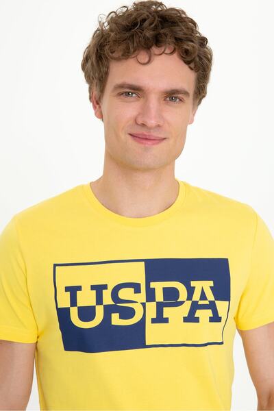 U.S. Polo Assn. Κίτρινο ανδρικό μπλουζάκι