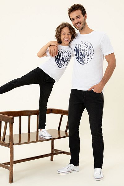 U.S. Polo Assn. Ανδρικό λευκό μπλουζάκι
