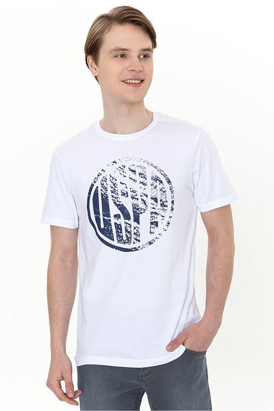 U.S. Polo Assn. Ανδρικό λευκό μπλουζάκι