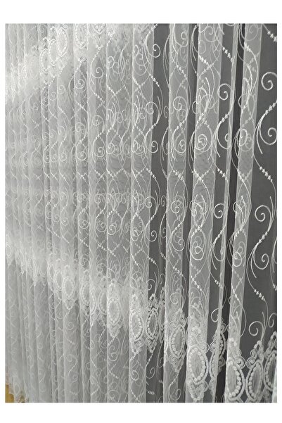 evihtiyaclarim by IOC Νέα σεζόν Honeycomb Top Damask Pattern Εικονικό σκηνικό Κουρτίνα με ρηχό πέπλο που δεν ζητά σιδέρωμα