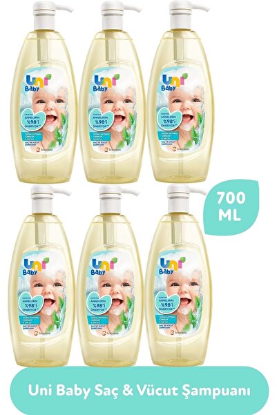 Uni Baby Saç Ve Vücut Şampuan 700ml (pompalı) (6 Lı Set)