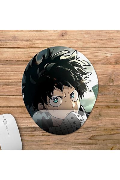Pixxa نموذج لوحة ماوس Hero Academia مع دعم المعصم - 2 بيضاوي Mimbshopp 1055529