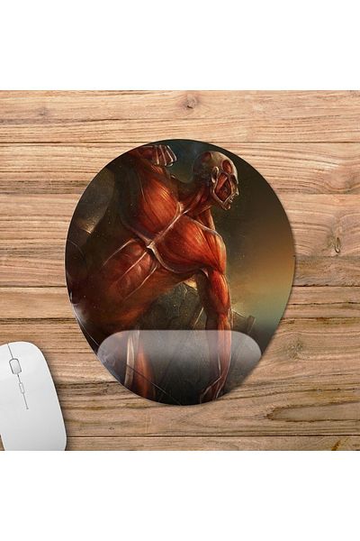 Pixxa نموذج لوحة ماوس دعم المعصم Attack On Titan - 4 بيضاوي