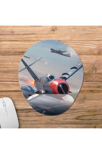 Pixxa موديل لوحة ماوس لدعم المعصم من War Thunder - 6 بيضاوي