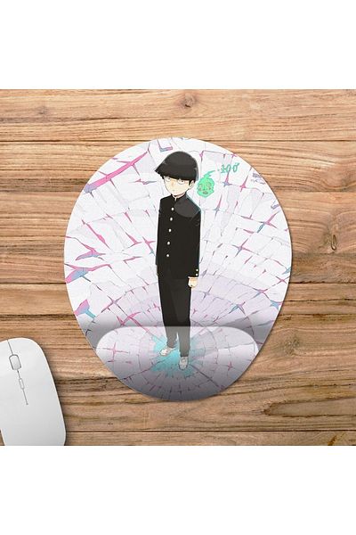 Pixxa نموذج لوحة ماوس دعم المعصم Mob Psycho 100 - 1 بيضاوي