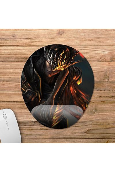 Pixxa موديل لوحة ماوس مع مسند للمعصم Dark Souls - 6 بيضاوي