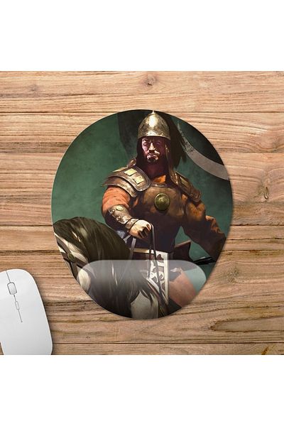 Pixxa Mount & Blade II: نموذج لوحة الماوس Bannerlord مع دعم المعصم - 2 بيضاوي