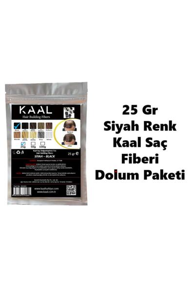 Sevich Kaal Toppik 25 Gr Siyah ( Black ) Renk Topik Saç Tozu Saç Fiberi Keratin