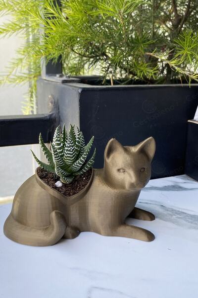 CESTOPİENO Kedi Figürlü Saksı