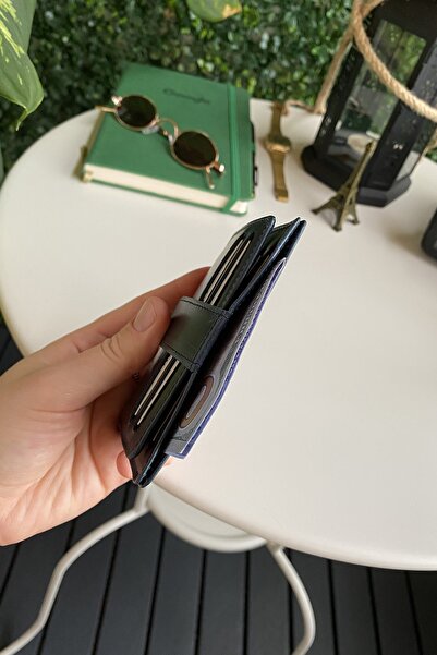 Modica Rio - Натуральна шкіра, синій чоловічий гаманець, місткість 6 карток, висока якість ручної роботи