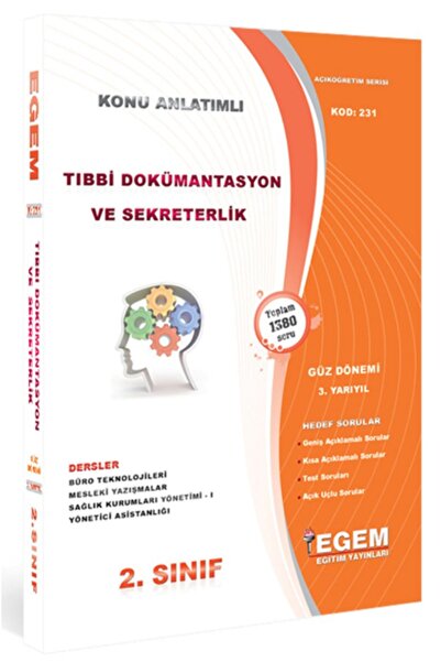 Genel Markalar AÖF 2. Sınıf Tıbbi Dokümantasyon ve Sekreterlik Güz Dönemi Kon...