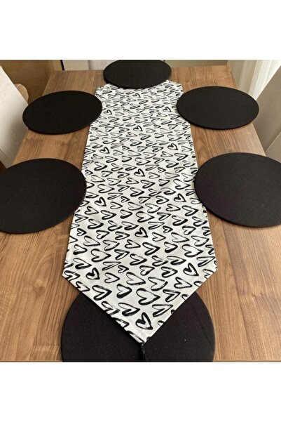 Dream Home Aslıdreamhome American&servis Black Heart Pattern Runner, 6 piese MDF Furnizor