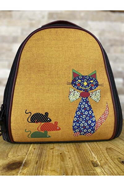 Bohemian حقيبة ظهر سوداء نباتية