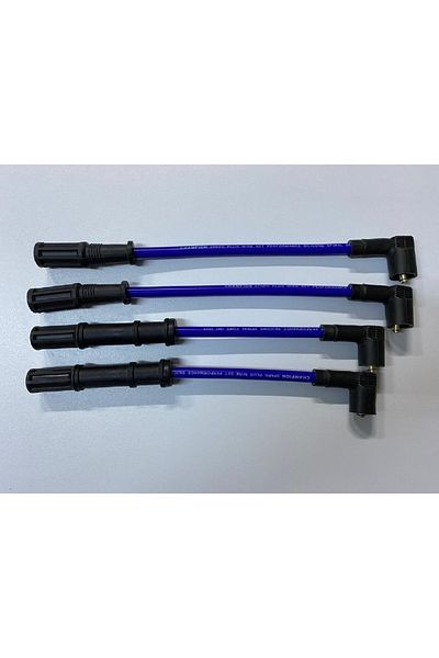 CHAMPION SPARK PLUG WIRE SET Fit Line 1.4 8v 07> 350a1000 4cc 8.5 mm Blue Silicone Performance Spark Plug Cable Compatible