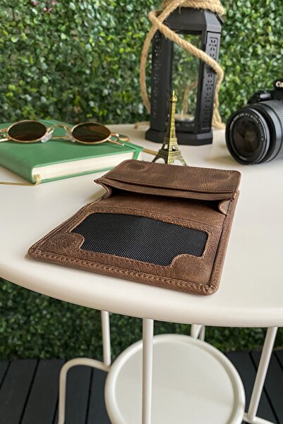Modica Lima Genuine Leather Brown Card Holder and Business Card Holder - High-End Handcrafted with 15 Card Capacity