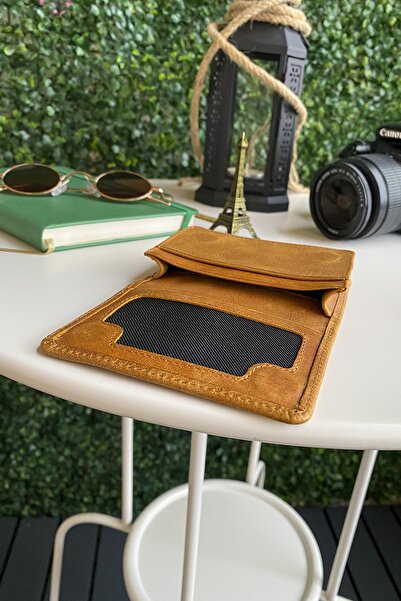 Modica Lima - Genuine Leather Tan Card Holder & Business Card Holder, 15 Card Capacity, High Level Hand Workmanship