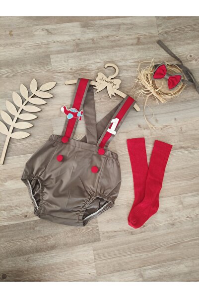 Feriatolye Traveler Concept Baby Boy Salopet Birthday Outfit