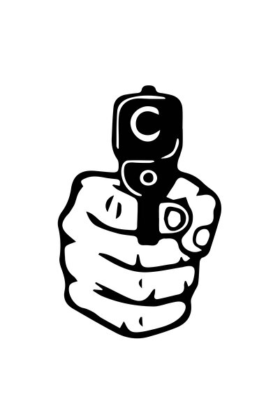 Akçay Sticker Silah Sticker Tabanca Oto Sticker Araç Sticker Arma Sticker Siy...