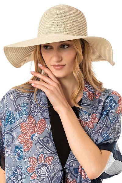 Saria Moda Wide Straw Hat