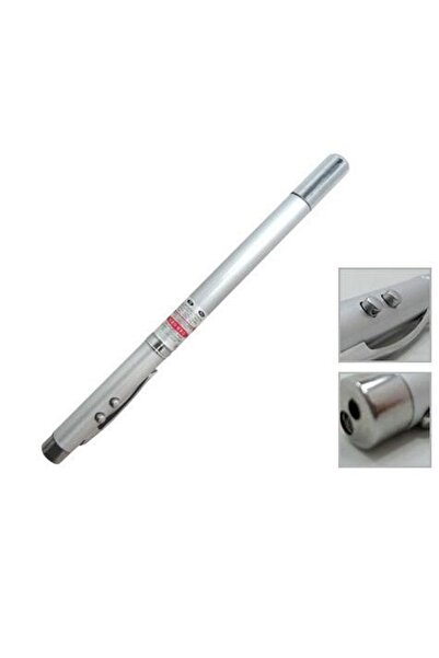 Genel Markalar Beyaz Led Işıklı Kırmızı Lazerli Sunum Kalemi Pilli Pointer