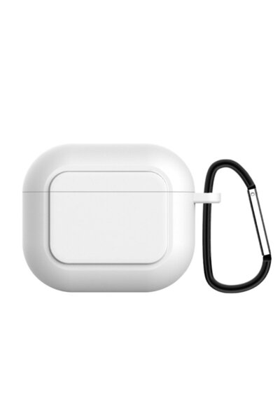 Ally Apple  3 Için Kancalı Ultra Ince Silikon Kulaklık Kılıfı Beyaz