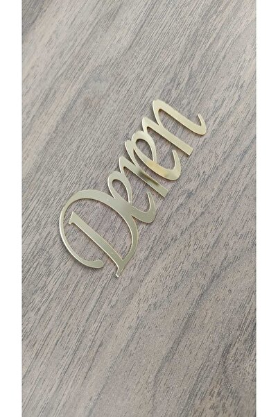 ASYATASARIM Pleksi Isim 10*5 Cm Gold Pleksi