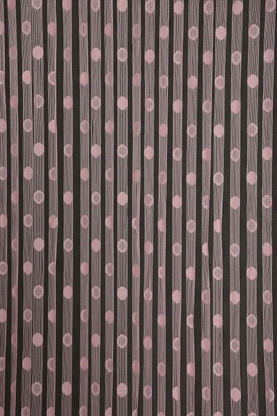 AKÇA TEKSTİL Small Polka Dot Model Pink Color Ready Rope Curtain 300*270 cm