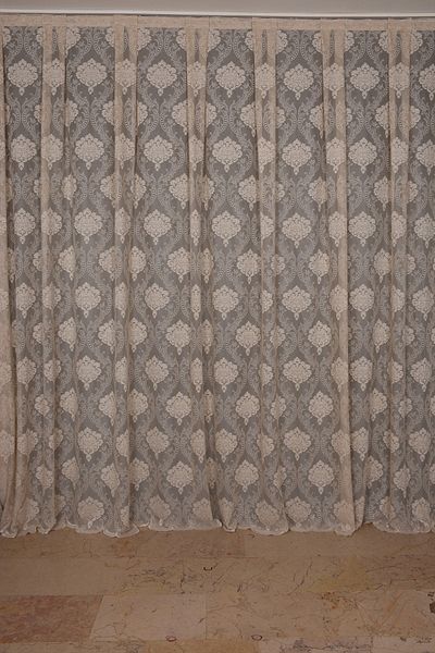 AKÇA TEKSTİL Framed Damaks Mink Color Single Wing Ready Planted Pleated Background Curtain 300*260 Cm