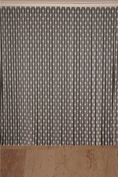 AKÇA TEKSTİL Heart Model Cream Color Rope Curtain Ready Rope Curtain 300*270