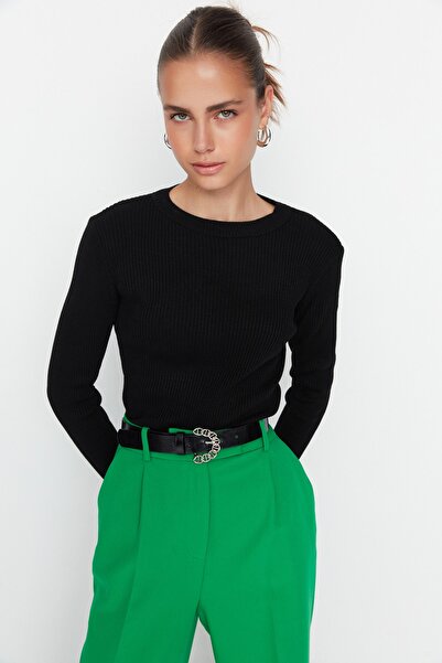 Trendyol Collection Sweater - Black - Regular fit