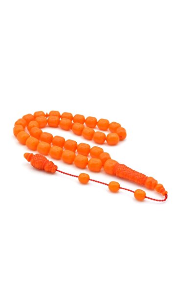 Murty99 Mărgele de rugăciune din chihlimbar tăiate în butoi, presate cu pulbe...