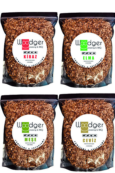 Woodger BBQ & Grill Fümeleme Ve Tütsüleme Talaşı Barbekü Mangal Talaşı 4'lü S...