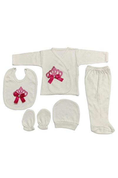 bombino مجموعة زيبين لحديثي الولادة من أو بيبي جيرل ستون فوجيا مكونة من 5 قطع