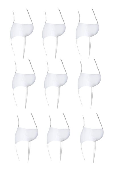 BSM 9-панельні білі широкі труси - труси для вагітних