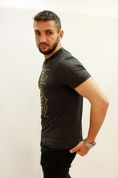Cazador Ανδρικό μπλουζάκι Jazz 4096 με στάμπα Crew Neck Anthra