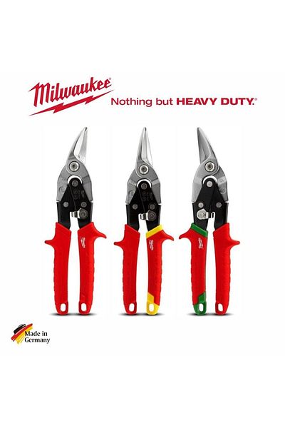 Milwaukee Bodywork Scissors Set 3 Pieces (right, left, straight-260mm) T48224533