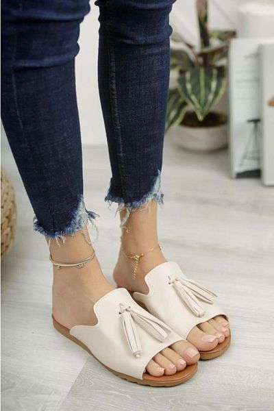 PNR TERLİK Women's Tassel Slippers