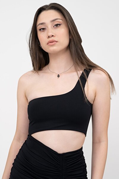 Soyo Rochie de damă, cu un singur umăr, decoltată, ajustabilă, cu șnur