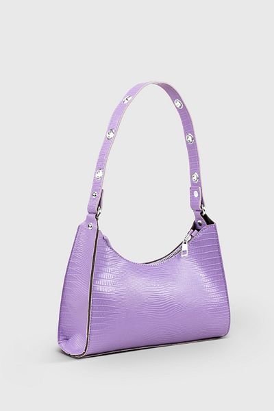 Housebags Geantă de damă Lizard Lilac Baguette 195