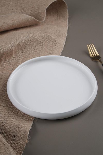 ACAR Sct-21-0221/24 Bianco Perla Porcelain Round Plate - 23.5 Cm