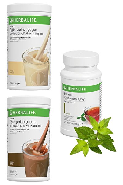 Herbalife Shake Vanilyalı 1 Adet, Çikolatalı Shake 1 Adet Ve Klasik Çay 50gr ...
