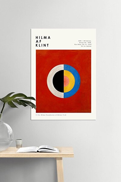 DUWART Premium Çerçevesiz Poster Hilma Af Klint The Swan No 17 Poster Tablo Poster Duvar Dekorasyonu