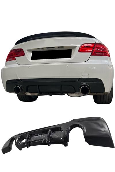 SML Dizayn Bmw E92-e93 M Technic Difüzör Plastik Bmw E92 Arka-tampon-difizör-...