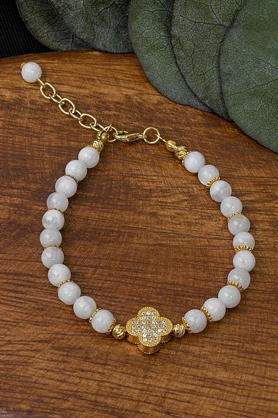 Dünya Doğal Taş Moon Stone Bracelet