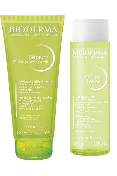 Bioderma Sebium Foaming Gel Actif 200 ml+ Sebium Lotion 200 ml
